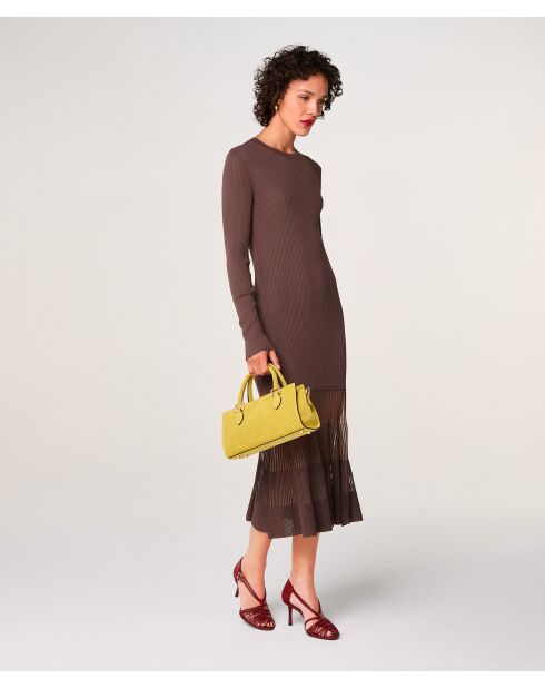 Robe Claire-Lise marron écorce