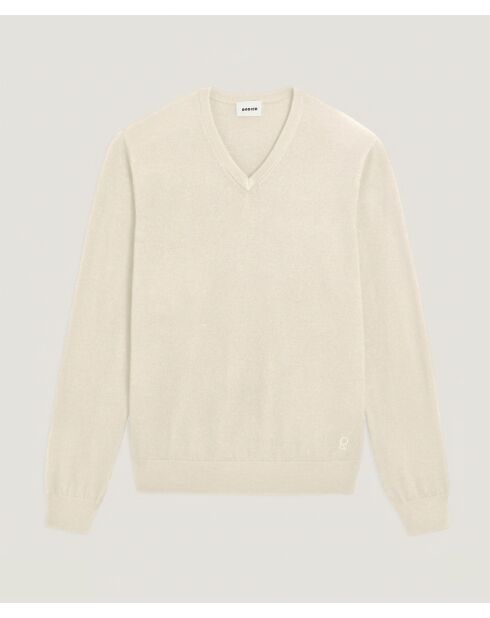 Pull Lucien 100% Laine blanc écru