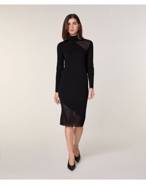 Robe Chérie en Laine mélangé noire
