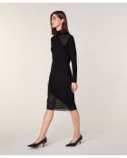 Robe Chérie en Laine mélangé noire