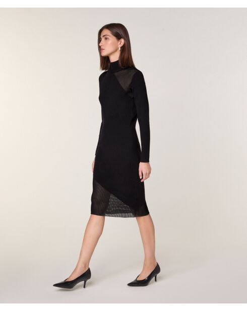Robe Chérie en Laine mélangé noire