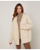 Gilet Elvina en Laine mélangé blanc ivoire