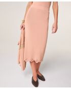 Jupe longue Oana rose poudre