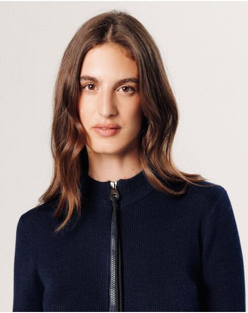 Gilet Denitsa zippé bleu nuit