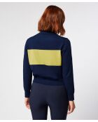 Pull Cunégonde col roulé bicolore bleu marine