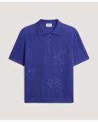 Polo Arianne 100% Laine  bleu outremer