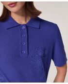 Polo Arianne 100% Laine  bleu outremer