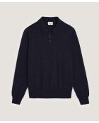 Pull Gilbert 100% laine col polo bleu nuit