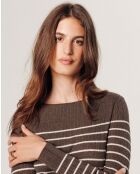 Robe Wendy rayée marron havane