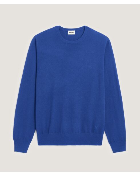 Pull Imran 100% Laine bleu azur