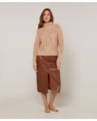 Pull Cindy en Coton & Laine beige ficelle