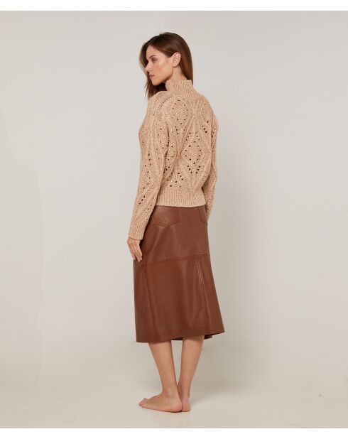 Pull Cindy en Coton & Laine beige ficelle