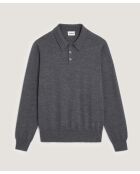 Polo Oscar 100% Laine gris foncé