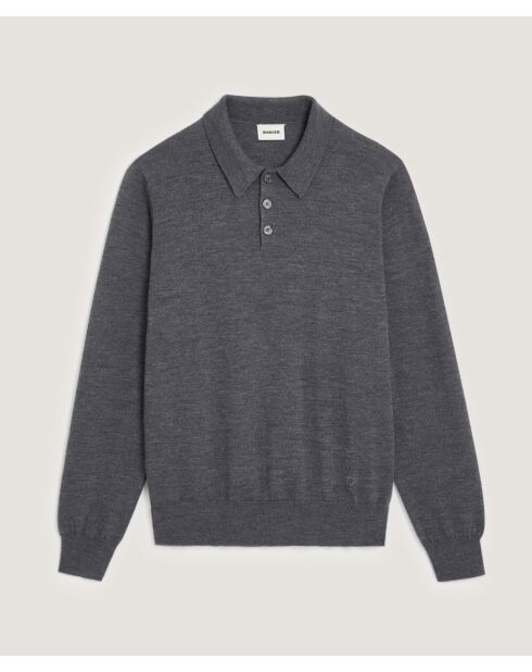 Polo Oscar 100% Laine gris foncé