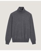 Pull Émile 100% laine col rond gris foncé