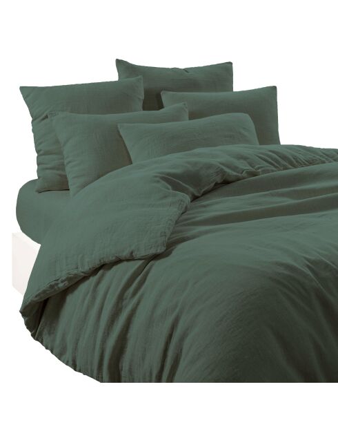 Housse de couette en Lin & Coton Finition Bouton Nacre Limy Pigeon