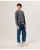 Pull Brice 100% laine col rond gris foncé