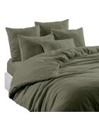 Housse de coussin en Lin & Coton Limy Kaki