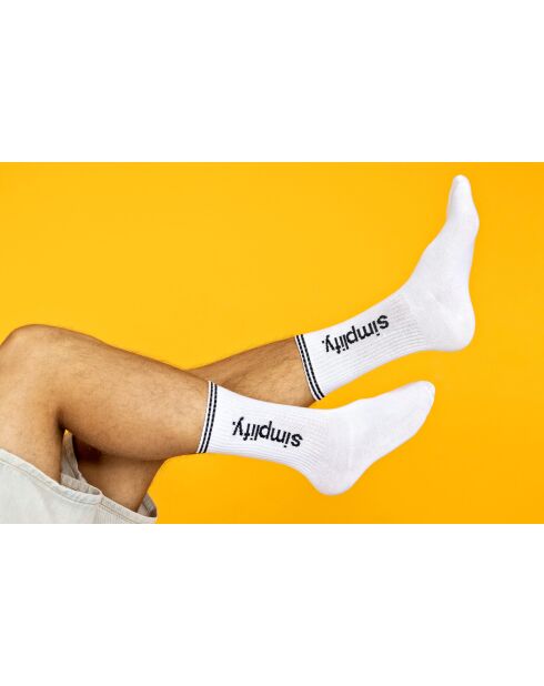 4 paires de chaussettes en coton blanches