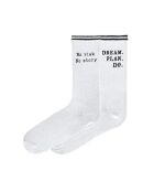2 paires de chaussettes en coton blanches