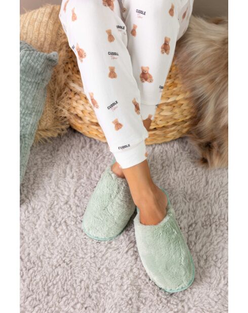 3 paires de Chaussons Annie verts