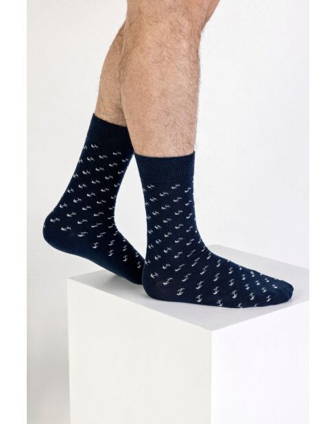 2 paires de chaussettes en coton assorties