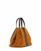 Fluwelen leren tas van Calendula Pine - 20,5x26,5x15,5 cm
