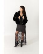 Fausse fourrure noire