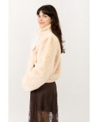 Pelliccia sintetica beige