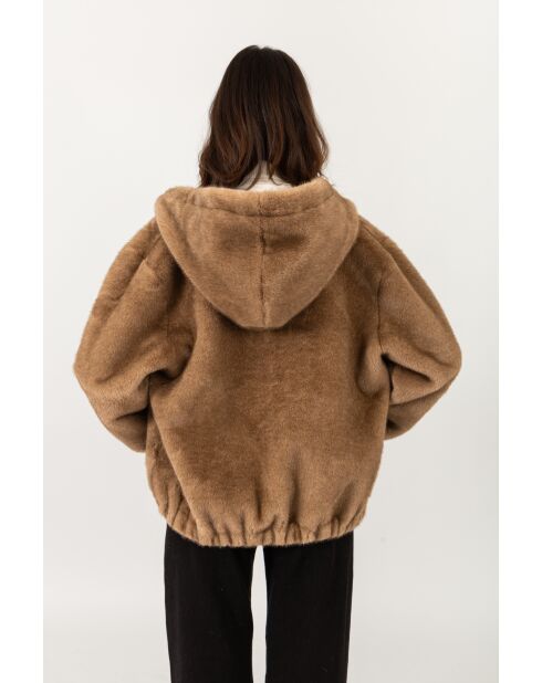 Fausse fourrure Léa taupe