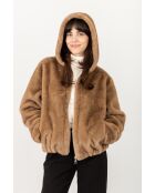 Fausse fourrure Léa taupe