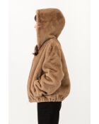 Fausse fourrure Léa taupe