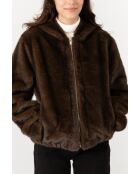 Fausse fourrure Léa chocolat