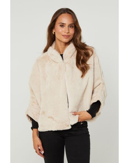Veste en fausse fourure Camille beige
