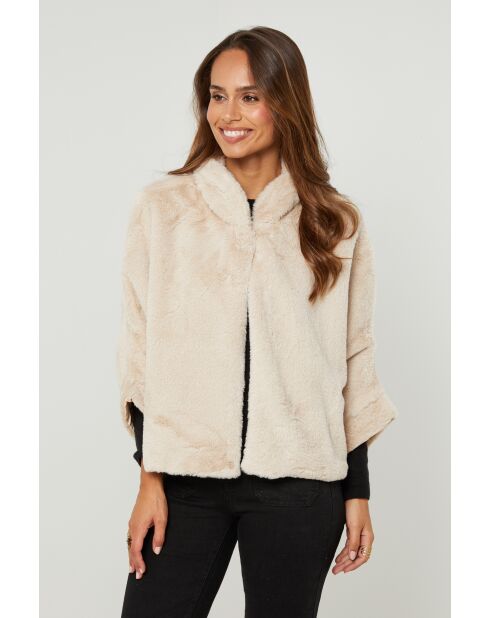 Veste en fausse fourure Camille beige