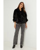 Veste en fausse fourure Camille noire