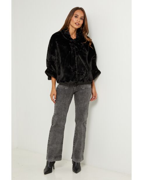 Veste en fausse fourure Camille noire