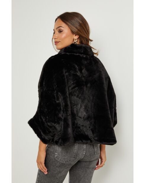 Veste en fausse fourure Camille noire
