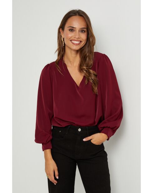 Blusa Mila bordeaux