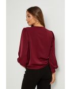 Blusa Mila bordeaux