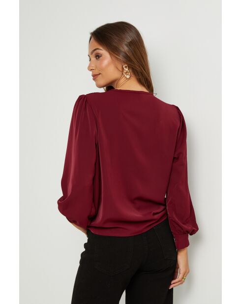 Blusa Mila bordeaux