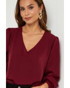 Blusa Mila bordeaux