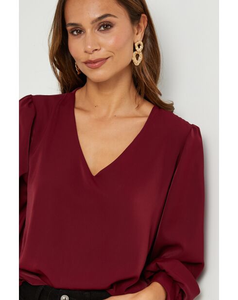 Blusa Mila bordeaux