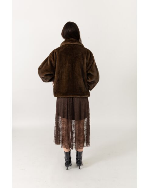 Fausse fourrure chocolat