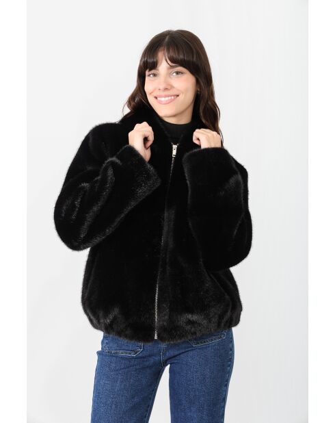 Fausse fourrure Léa noire