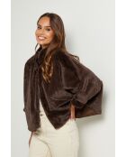 Chaqueta Camille de piel sintética marrón