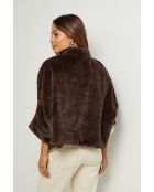 Chaqueta Camille de piel sintética marrón