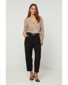 Top Mila de lentejuelas beige