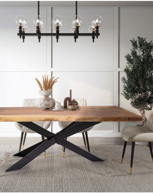 Laguna - Table repas en bois massif de suar