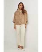 Veste en fausse fourure Camille taupe